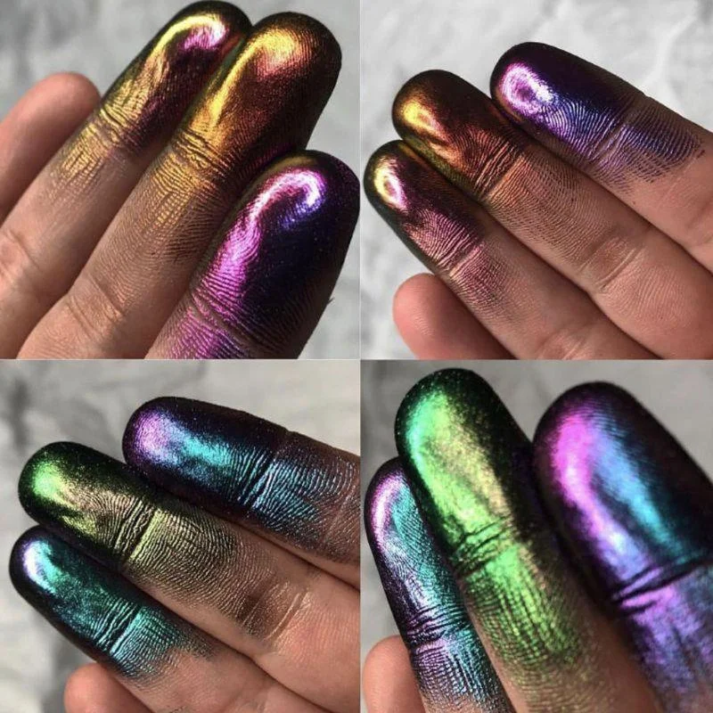 8pcs Mirror Chameleons Resin Pigment Set Magic Discolored Pearlescent Powder Epoxy Resin Glitter Kit DIY Jewelry Making Dye Tool