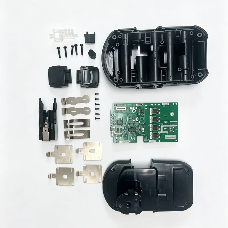 Replacement Battery Housing For P108 18V Cordless Power Tool,10 cell 18650 Battery Box With BMS PCB,Holder Nickel Sheets Full Se