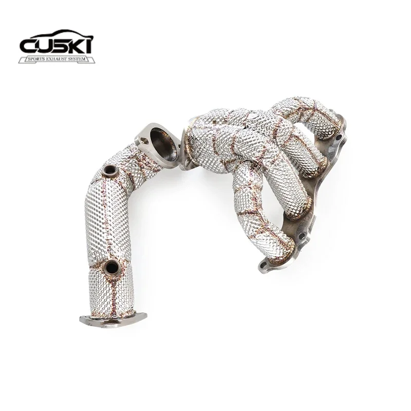 

Высококачественный автомобильный аксессуар из нержавеющей стали, подходит для Honda Civic 1,8, обновление K24 2010-2016, с изоляционным слоем exha