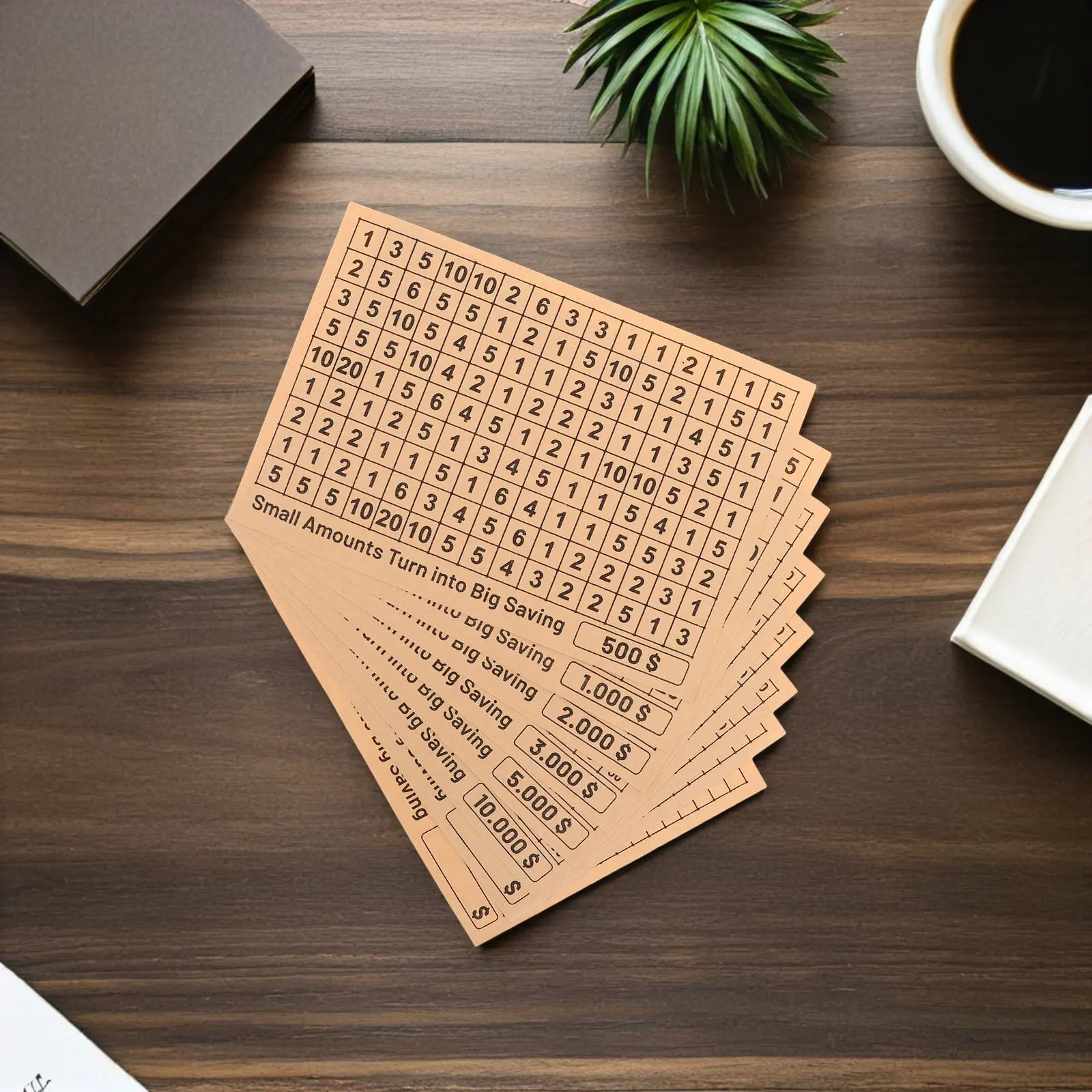 

8 Sheets Dollar Savings Stickers Money Saving Challenge Tracker Budget Planner Cards Cash Saving Chart Stickers for Savings Box