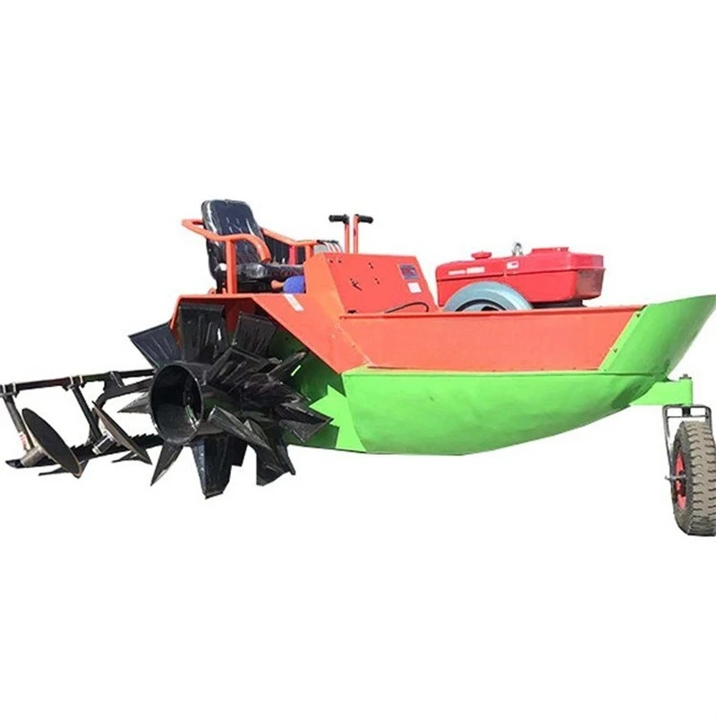 Water and drought dual-purpose machine cultivator boat rotary tiller deep paddy field boat rotary tiller