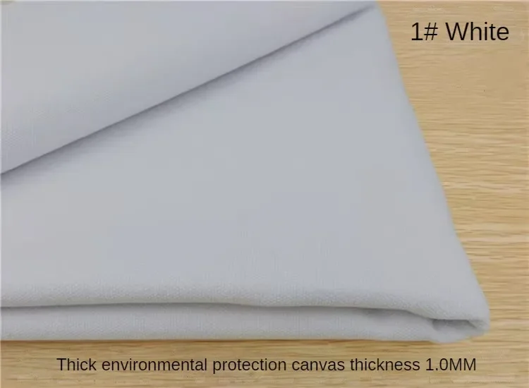 Thickened 100% Cotton Canvas Fabric Plain By The Meter for Curtains Sofacovers Bags Sewing Breathable Cloth Comfortable Wearable