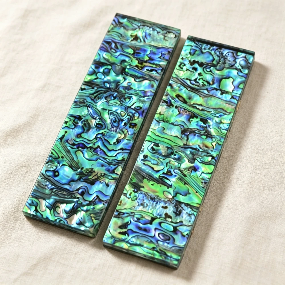 1 Piece Handle Scale Made of Acrylic with Natural New Zealand Abalone Shell, EDC Tool Grip Sheet, DIY Making Material