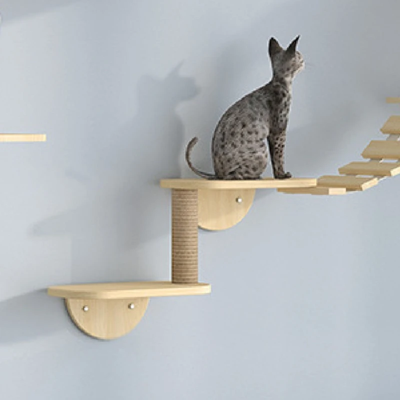 Cat Hammock Climbing Frame, Ladder Climbing Frame, Small Solid Wood Cat Climbing Frame