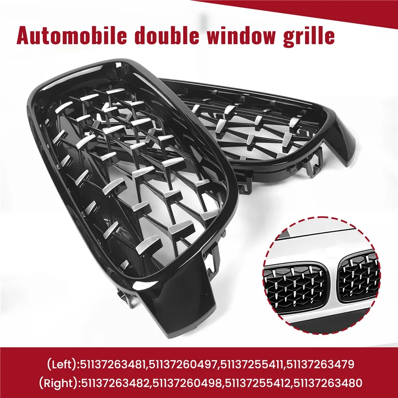 

Better-Car Front Bumper Diamond Kidney Grille Racing Grille For BMW 3 Series F30 F31 320I 325I 328I 330I 2012-2018