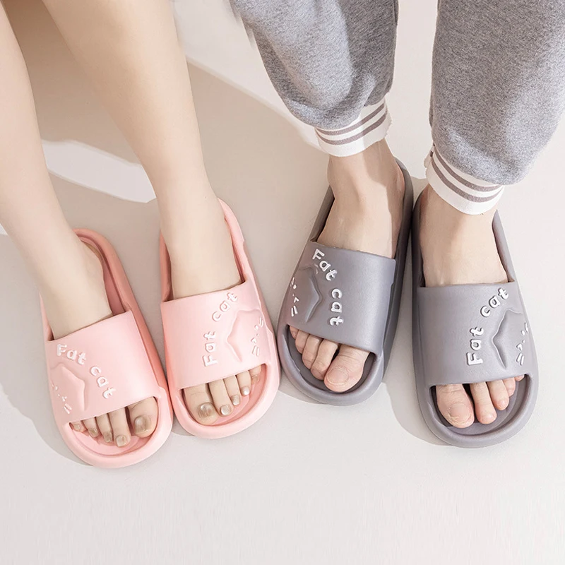 

Мужские и женские тапочки, летние легкие домашние тапочки из ЭВА для ванной комнаты, удобная пляжная обувь, домашние шлепанцы для пар, Pantoufle Homme