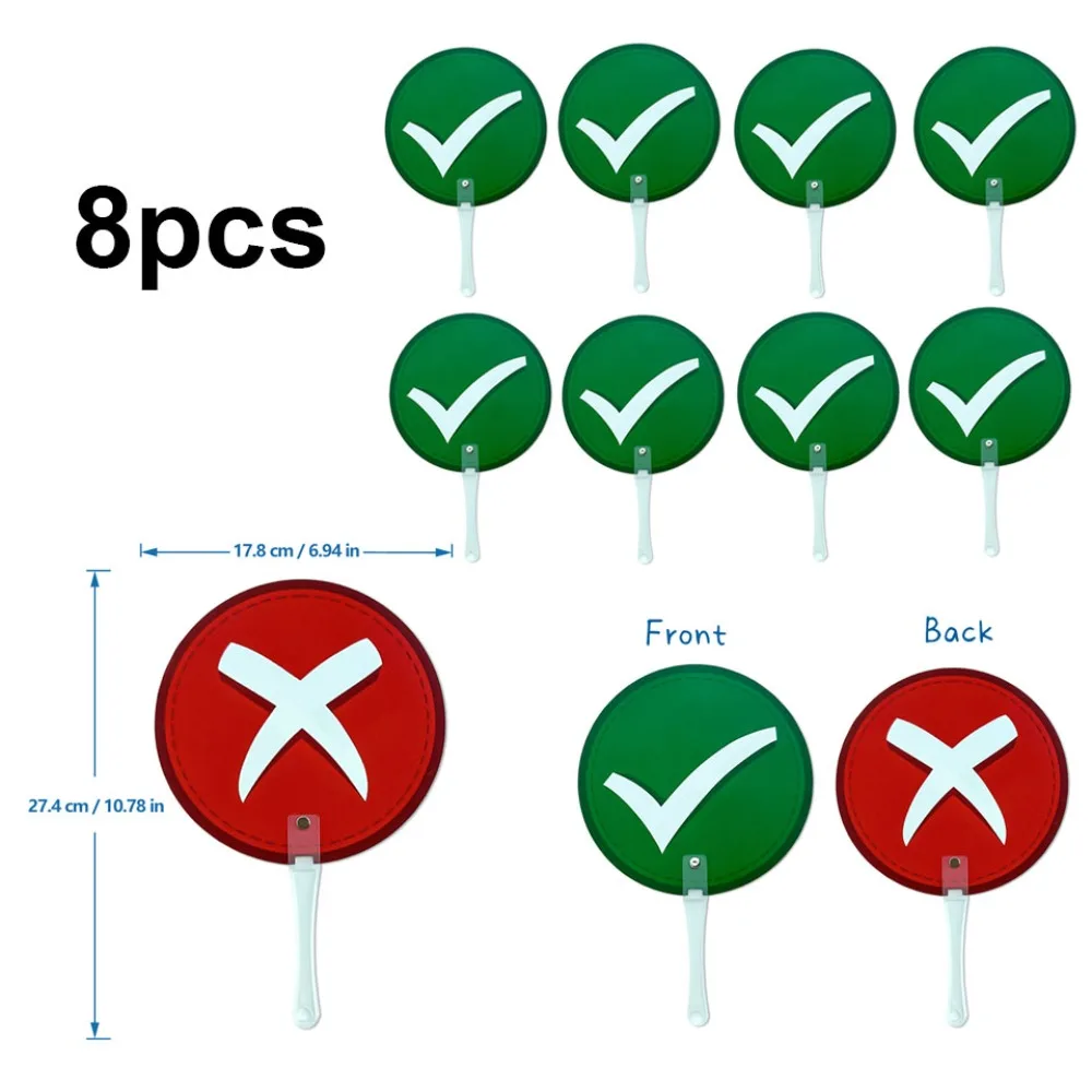 8pcs Teaching Aids Expression KT Board Yes/No Stop/Go Hold Up The Sign Durable Red Green Game Interactive Board Kindergarten