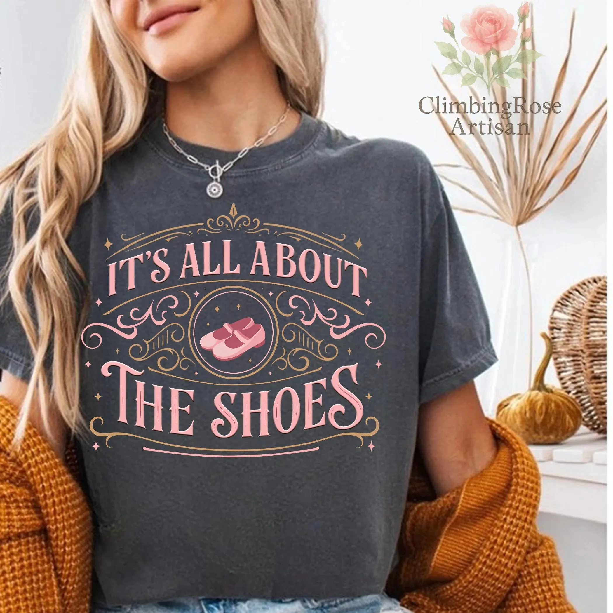 Summer Women's Retro It’s All about The Shoes TShirt Unisex Cotton and Breathable Short Sleeve Streetwear Oversized Loose Casual