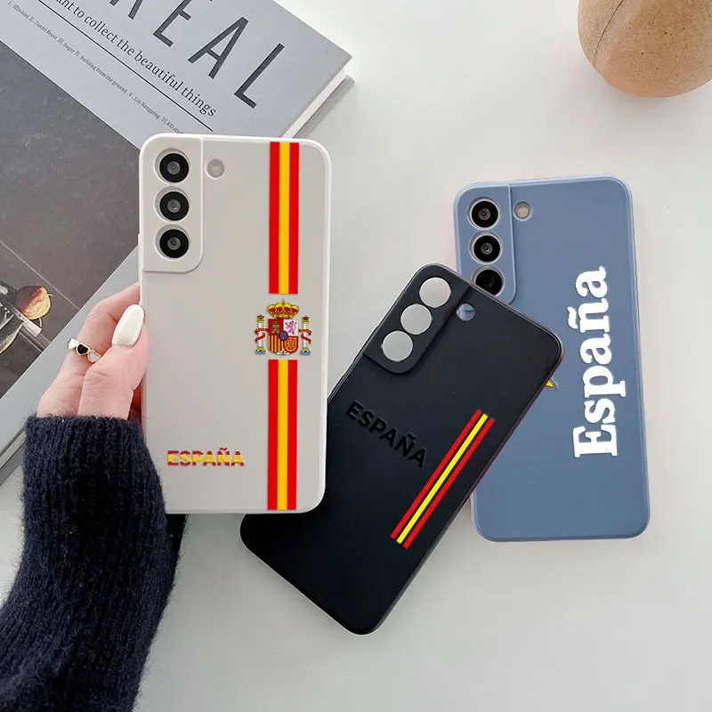 

Spain LOGO España Red Yellow Line Phone Case For Samsung Galaxy S26 S25 Ultra S24 S23 S22 Plus S21 S20 FE S26 A37 A57 5G Cover