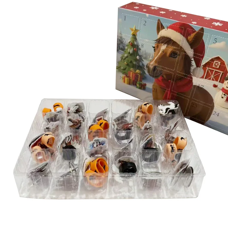 حصان عيد الميلاد - صندوق مجيء أعمى ذو عنوان: اكتشف مفاجأة صغيرة فريدة من نوعها كل يوم كما تثبيت في احتفالات عيد الميلاد