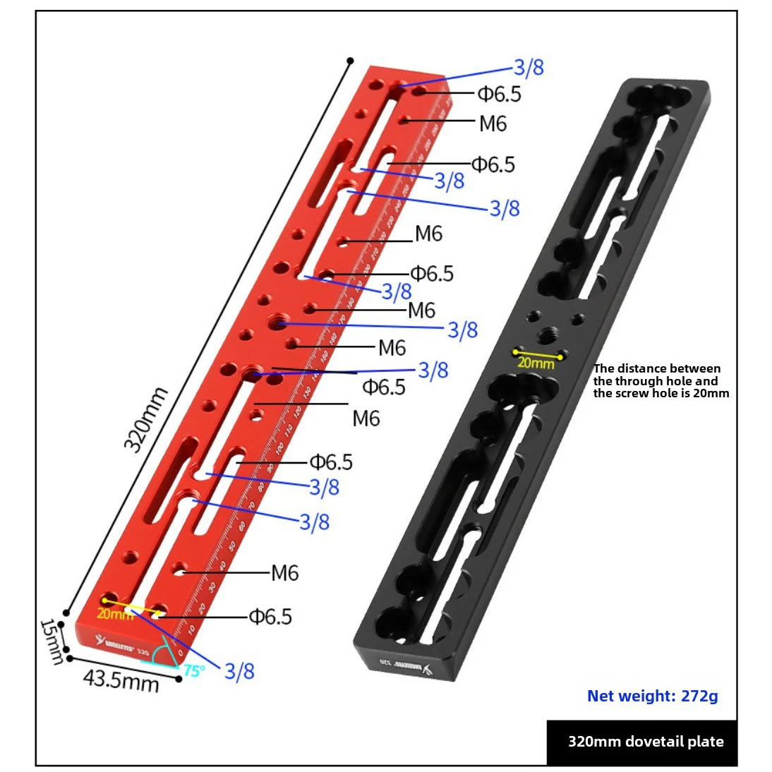 Shrew Dovetail 100/220/320/440mm Astronomical Telescope Guide Rail Guide Star Equatorial Instrument Accessories