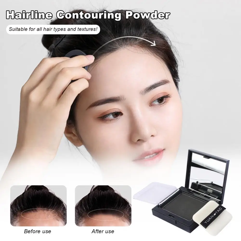 Sweatproof Contour Palette para Cabelo, Hairline Shadow Powder, Textura macia, Tingimento de cabelos para cabelos precisos, Windproof