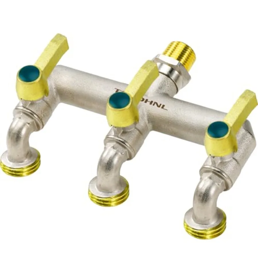 

Трехходовой уличный латунный кран для сада, морозостойкий, с входом NPT 1/2' (наружная резьба) и выходом GHT 3/4' (внутренняя резьба), никелированный, антикоррозийный