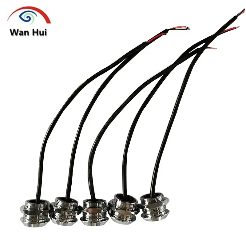 5/10 Pcs DS9092 iButton Reader, IB TM Probe, Chrome Plated Copper, 2 Wires for DS19XX Series TM1990A-F5 without LED