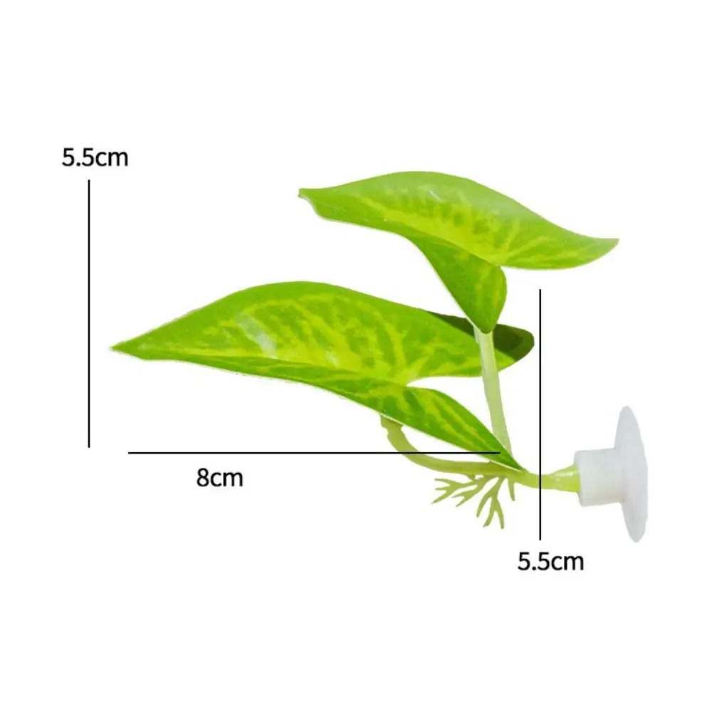 Effortless Clean Plastic Betta Fish Leaf Pad Simulated Lotus Leaves Suction Cup Fish Hiding Habitat Reptile Basking Area Frog view 2