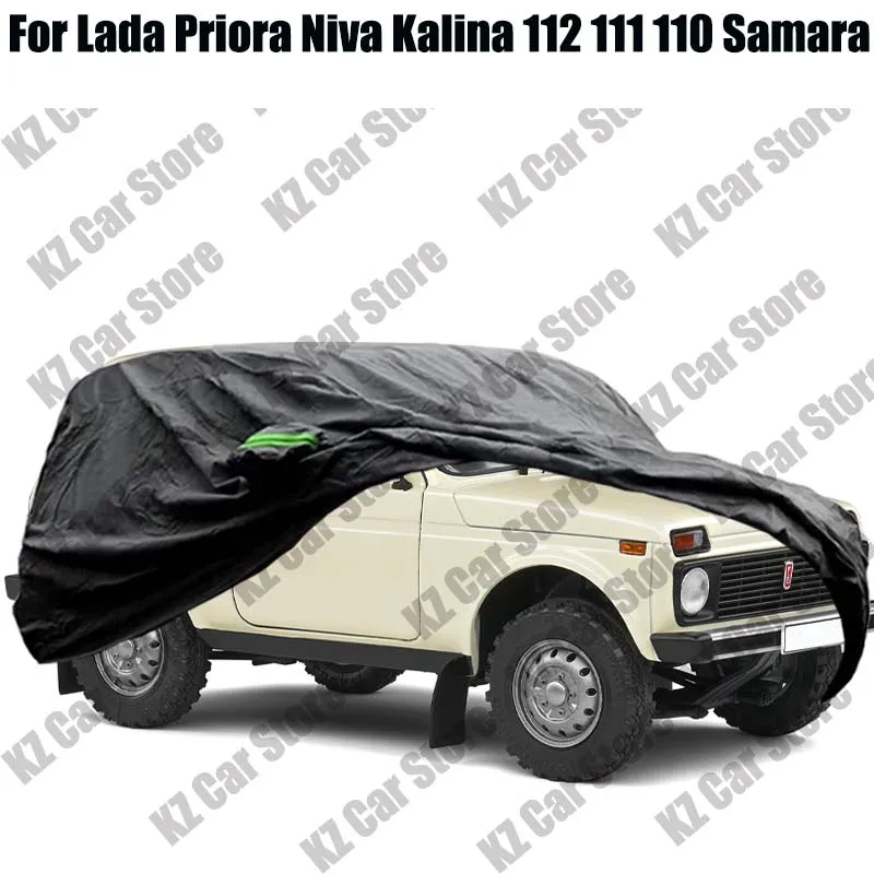 

Full Car Cover For Lada Priora Niva Kalina 112 111 110 Samara Anti-UV Sun Snow Rain Dust Protection Outdoor Auto Cover