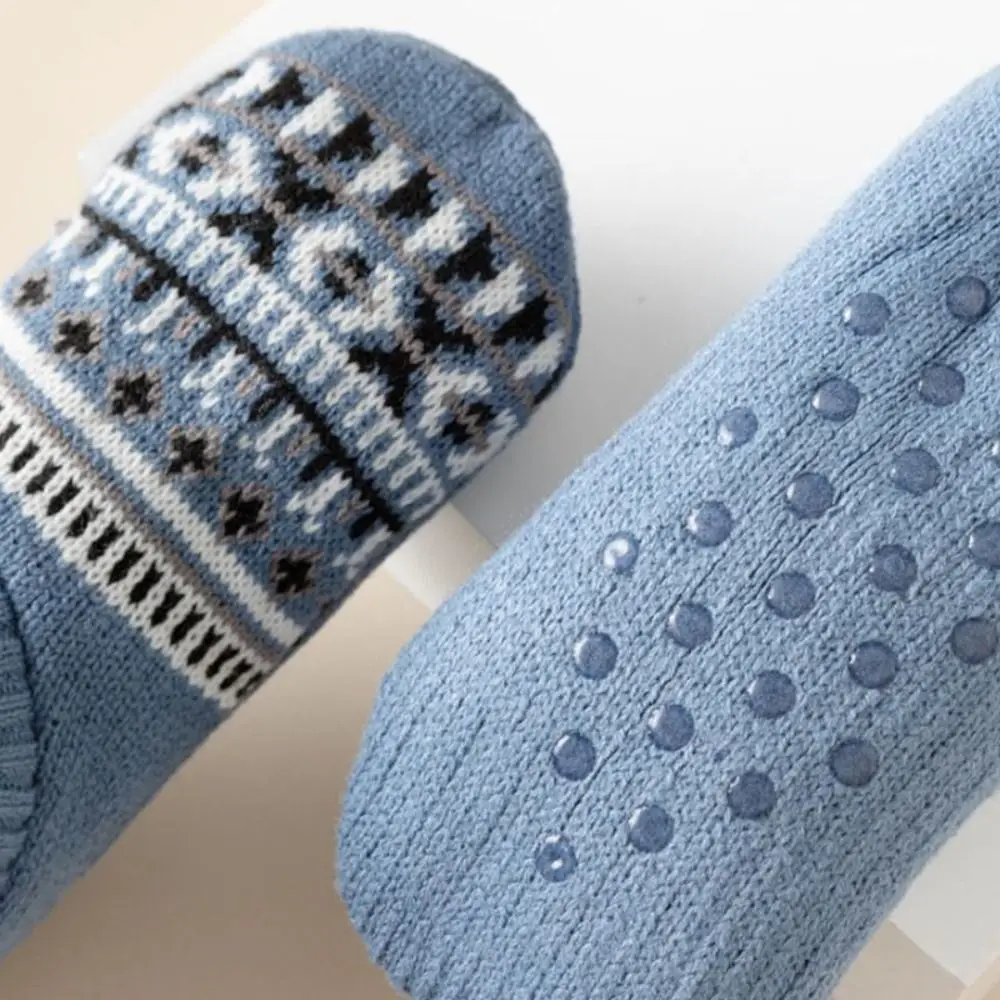 أفخم الشتاء الطابق حذاء الكاحل شريط جوارب داخلية للجنسين النوم الجوارب عدم الانزلاق نمط العرقية رشاقته الجوارب الدافئة للجنسين #2