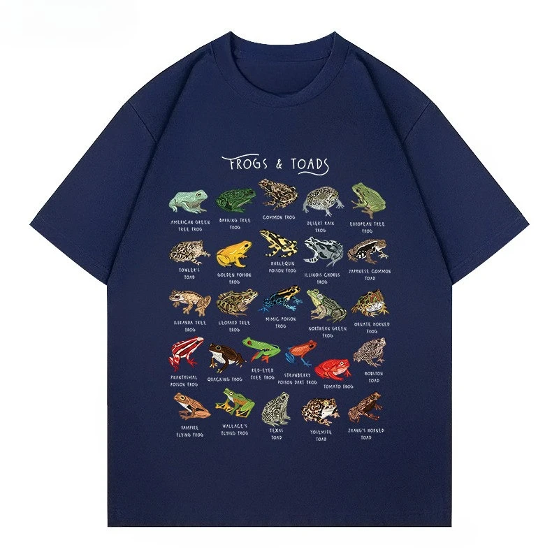 Frosch, Frosch, Kröte, lustige Tierwissenschaft, Freizeit-T-Shirt, Luxus-Marken-Top für Herren und Damen – Detail 6