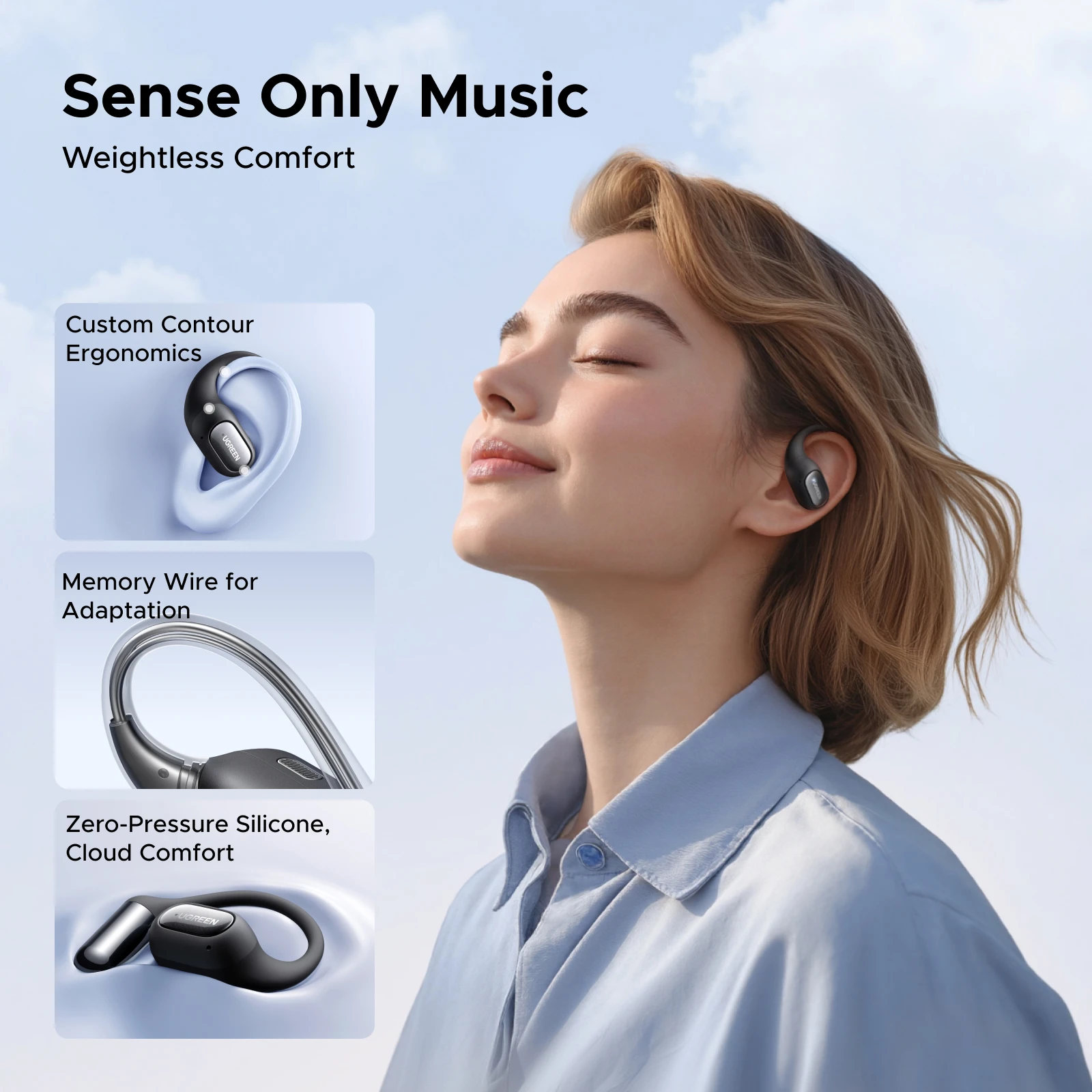 UGREEN FitBuds Open-Ear Bluetooth 6.0 Earbuds