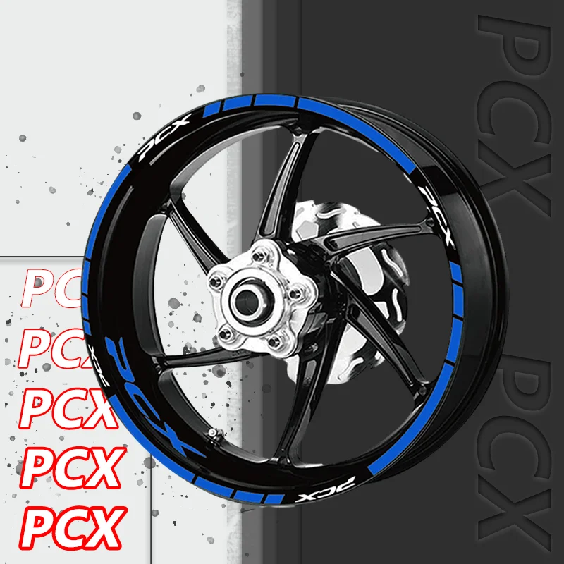 

Tire PCX Stickers For Honda PCX125 PCX155 PCX160 Motorcycle Wheel Hub Rim Tire Reflective Sticker Decorative Decal pcx160 pcx155