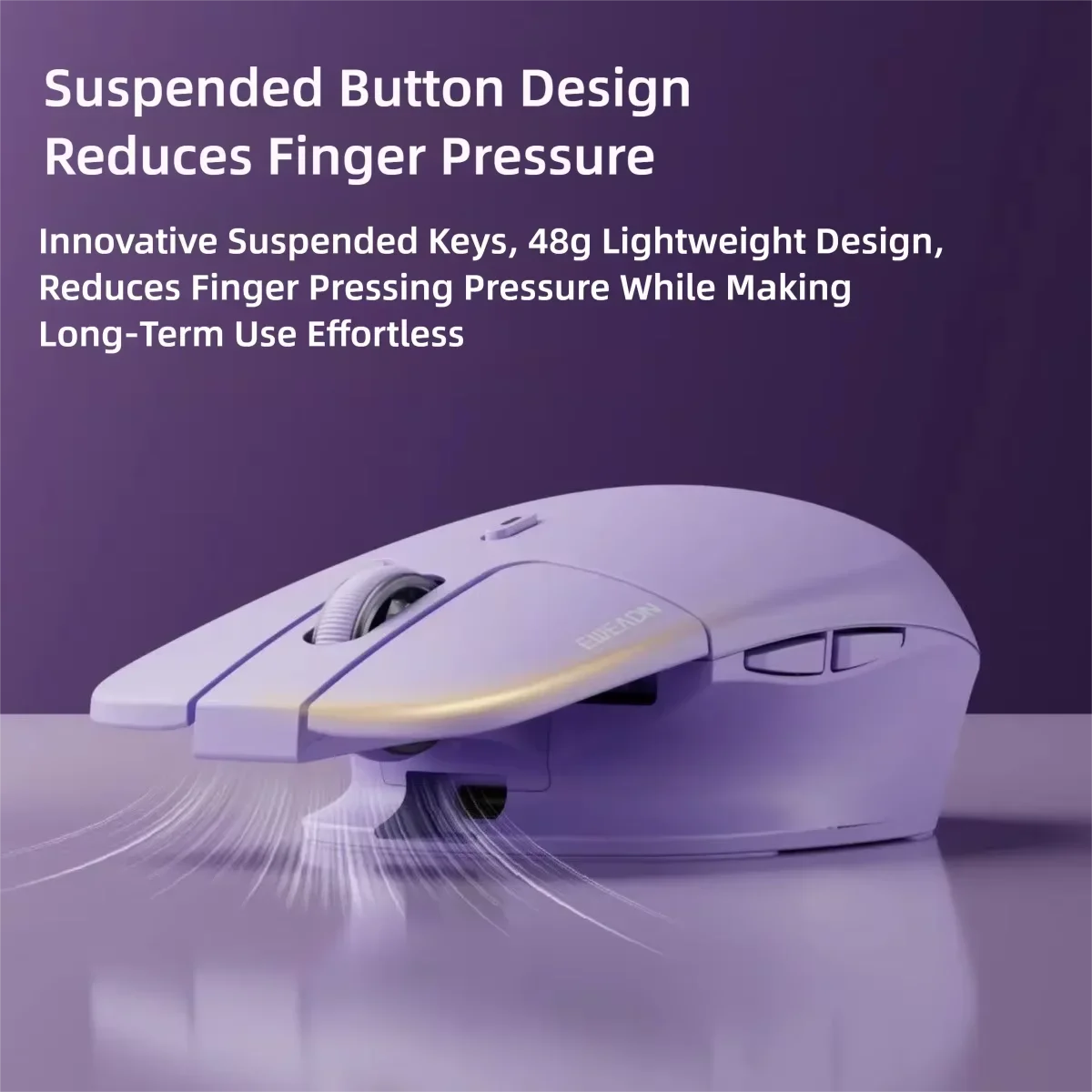 

Floating Key Design Wireless Dual-Mode Mouse,2.4G & Bluetooth Connection,Silent Click Rechargeable Office Mouse for PC Laptop