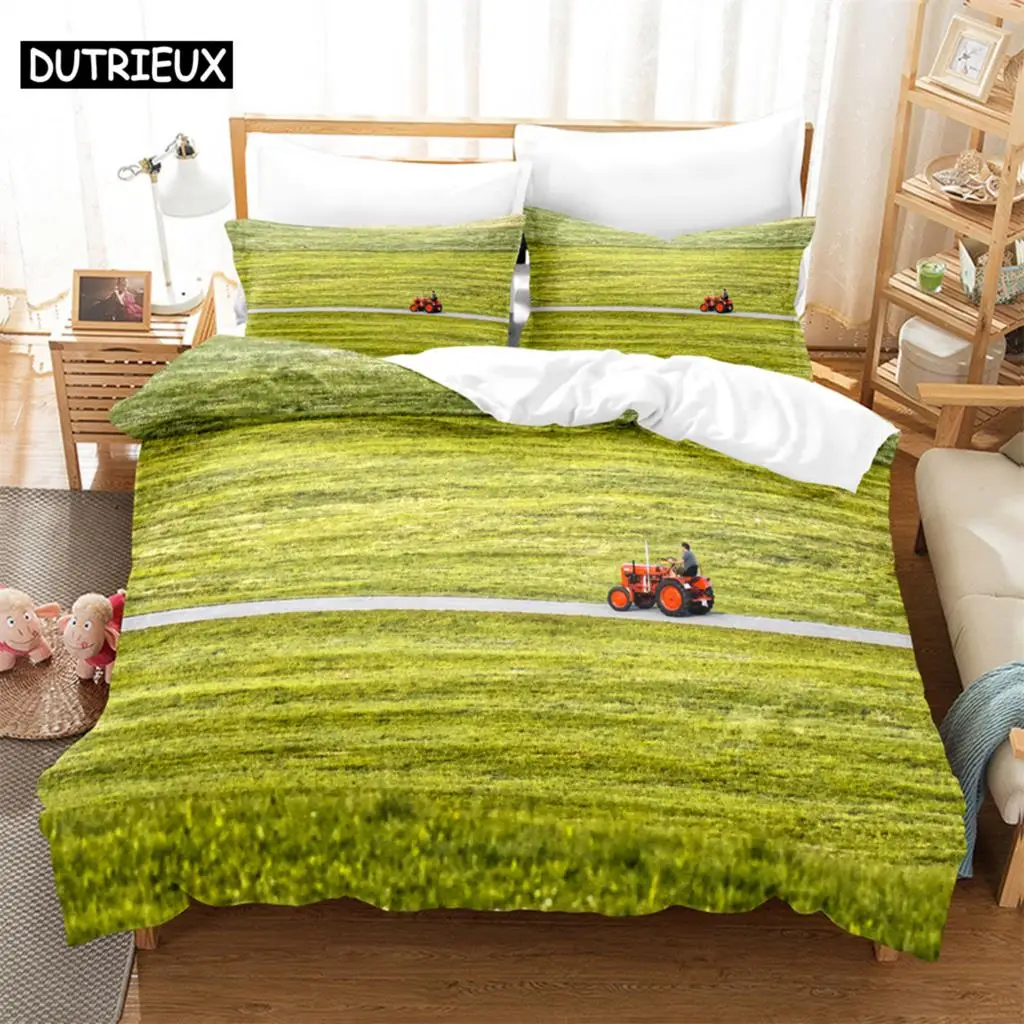 

Grain harvester 3D Digital Bedding Set,Duvet Cover + Pillowcase,Popular Style 2/3 pcs.(No padding No sheet) queen bedding set