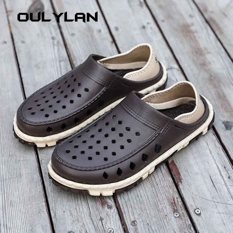 Men's Slipper Summer Lightweight Comfortable Sandals Men EVA Soft Sole Slides Shoes Outdoor Walking Beach Shoes Flip Flops