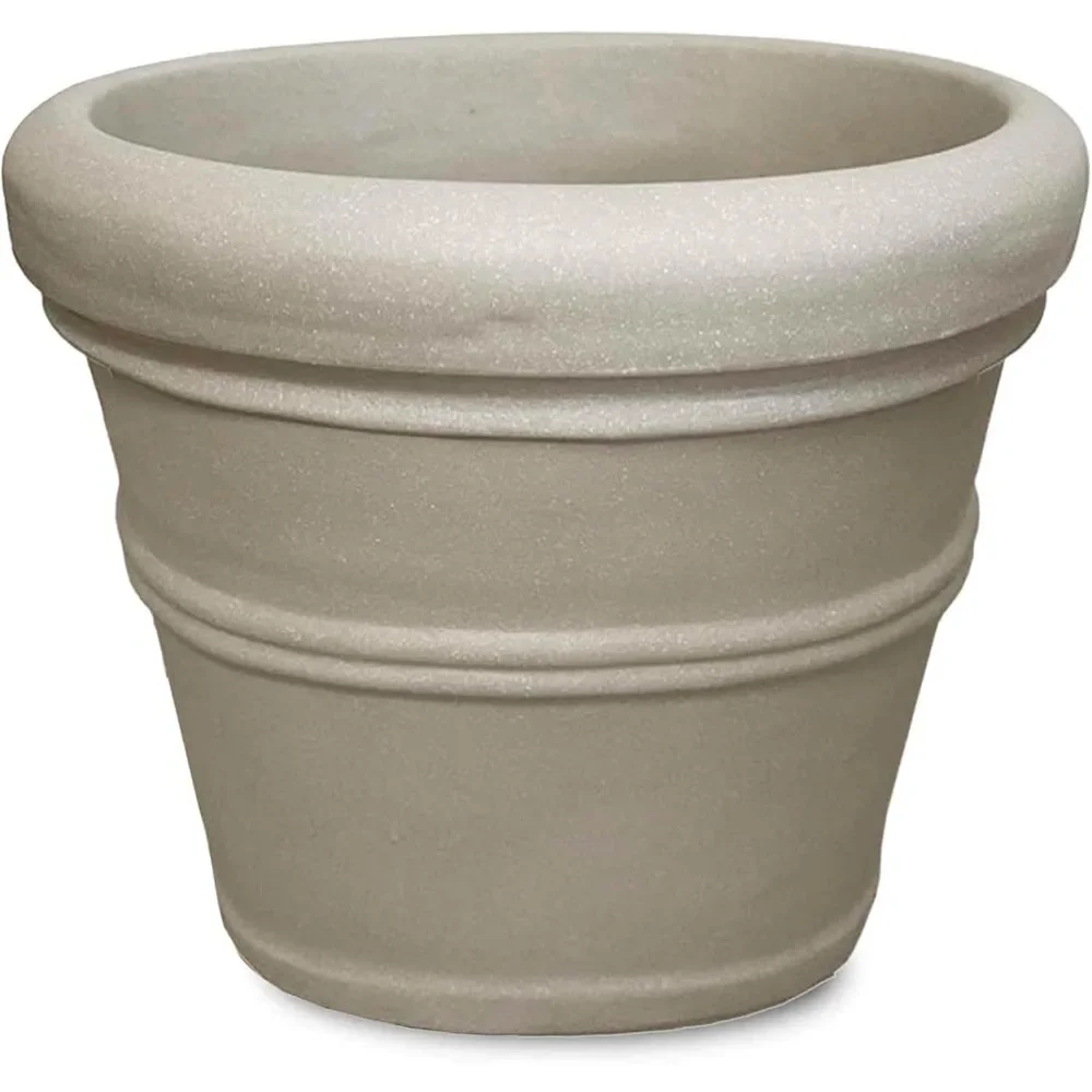 

Brunello Planter, Classic Rolled-Rim Plant Pot, 31-Inch, Flower Pots