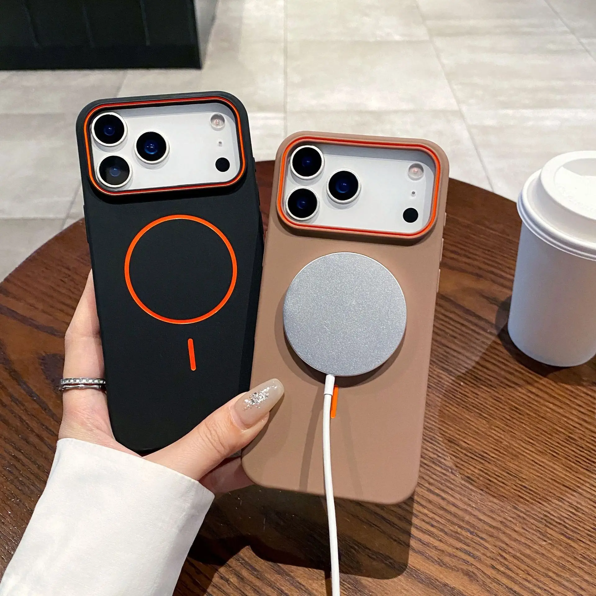 تنطبق على iPhone17 سلسلة النفط يقطر غرامة حلقة ماتي المغناطيسي حالة الهاتف المحمول آيفون 17 مصنع مكافحة الإفلات بالجملة