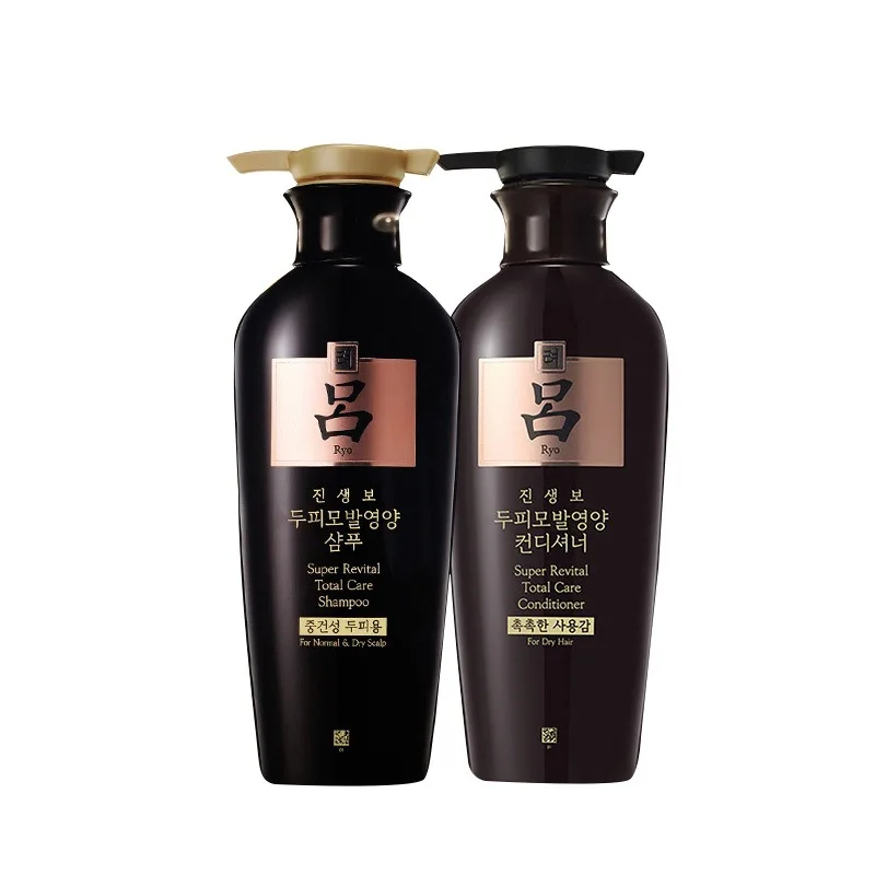 400mL Korea Black Lu Shampoo Conditioner Ginseng Revitalizing Shampoo Free Shipping