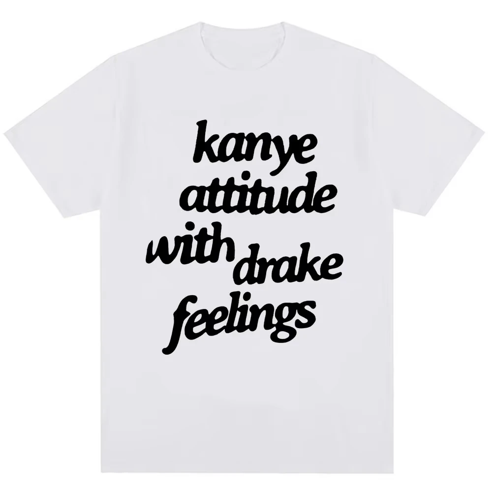 

Футболки Kanye West: Kanye Attitude и Drake Feelings – Мужские и женские футболки в стиле хип-хоп, оверсайз, из хлопка, модные, уличная одежда