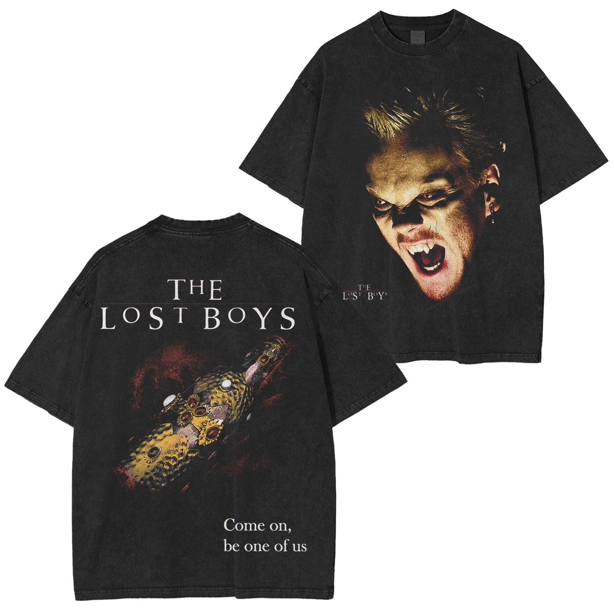 LOST IN THE SHADOWS The Lost Boys Movie Unisex Washed T-Shirt Men Women Oversized Streetwear Short Sleeve Female Male Clothing