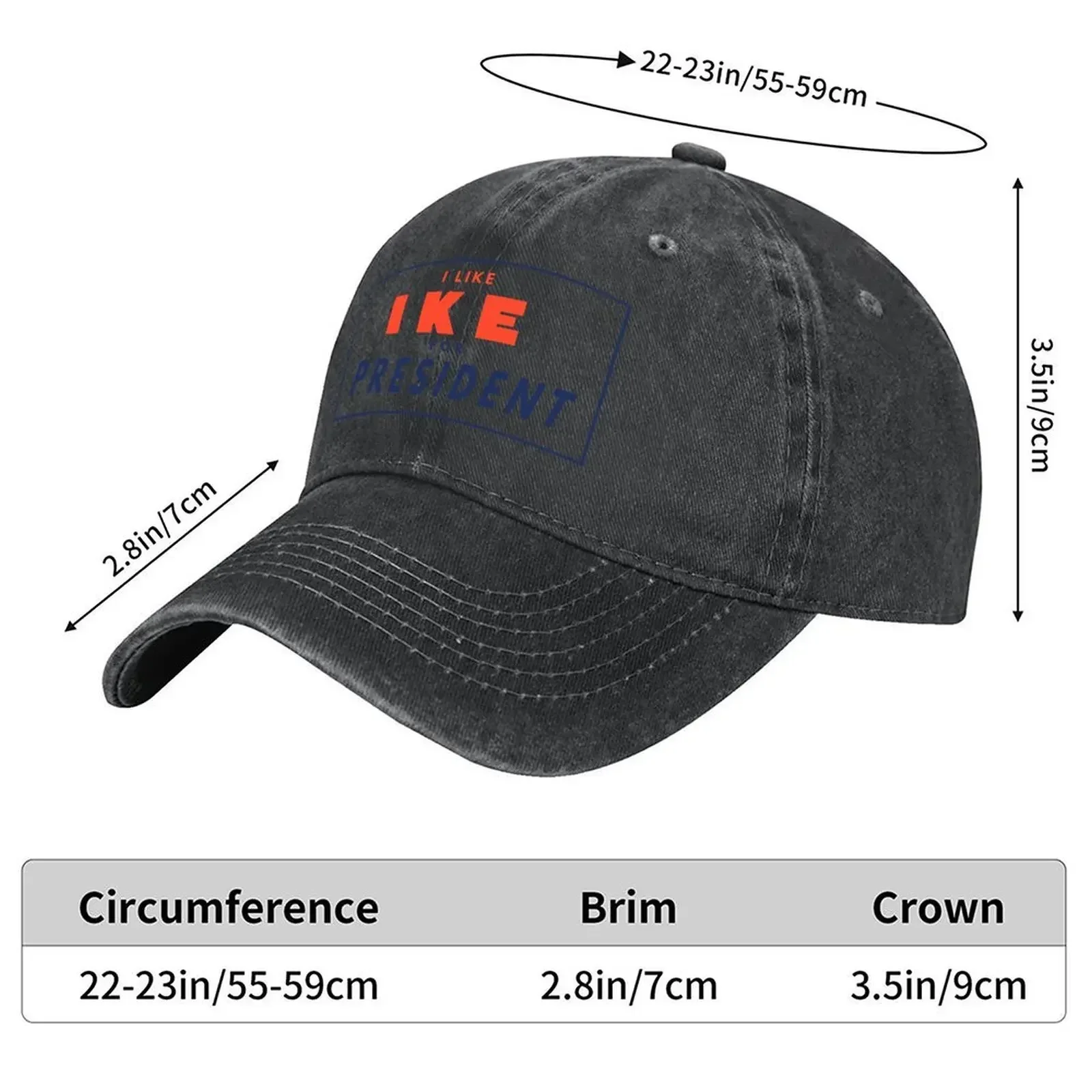 New The I LIKE IKE for President Baseball Cap foam party Hat Beach Bag custom caps Sunhat For Women 2026 Men's