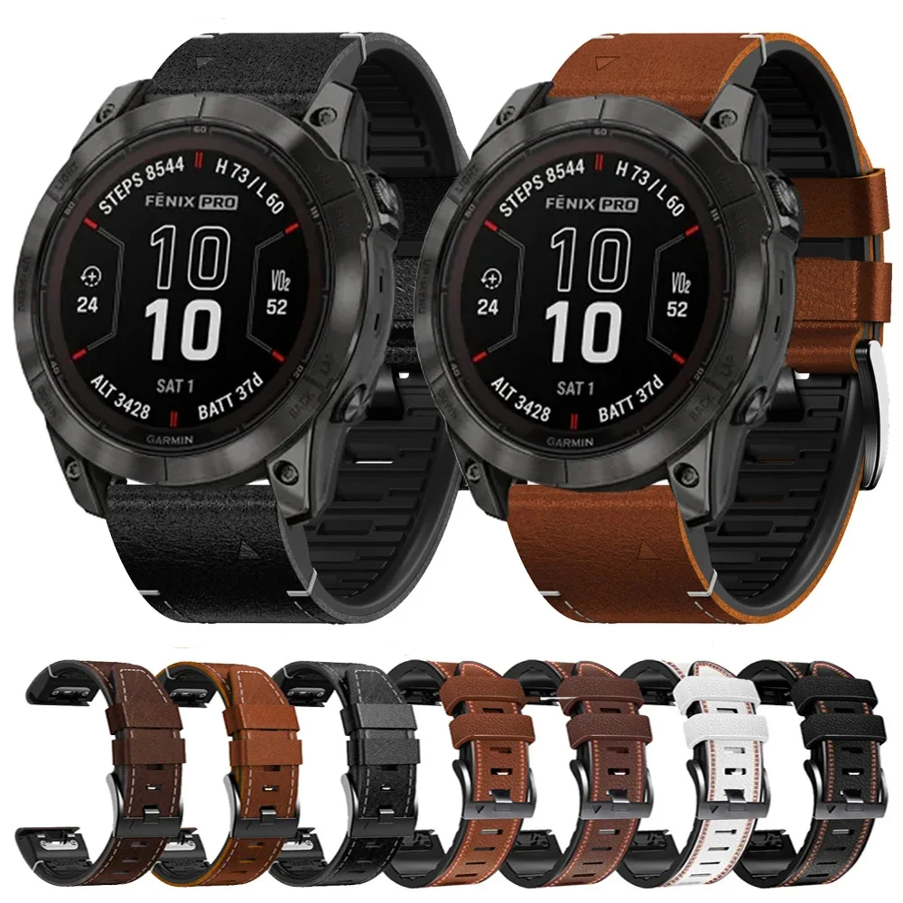 26mm 22mm Armband für Garmin Fenix 7 7x6 6x Pro 5 5x plus 3hr 945 955 Armband Tactix Bravo Delta MK2I Leder Silikon Armband