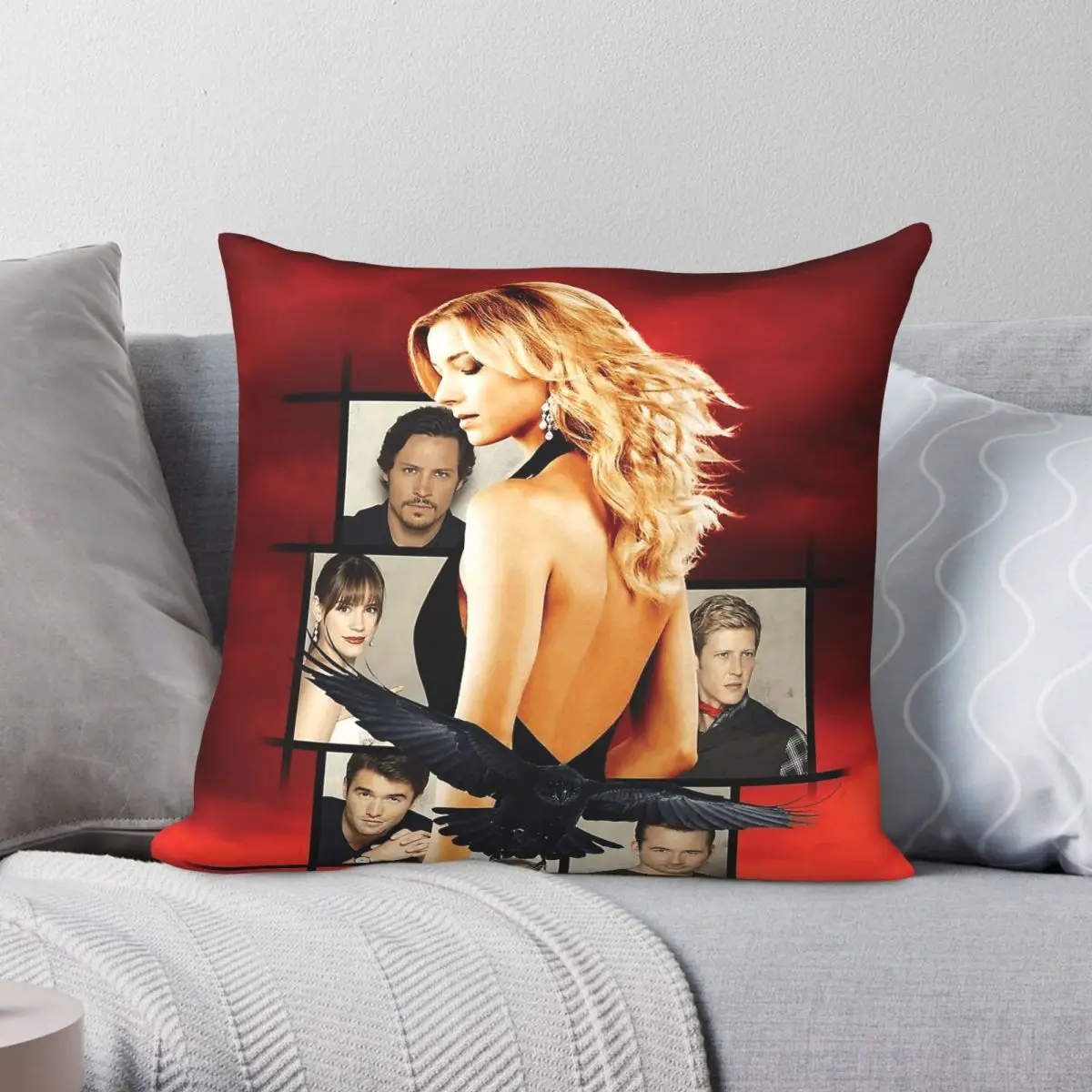 Emily Thorne Pillowcase Polyester Linen Velvet Printed Zip Decorative Home Cushion Cover Wholesale 18