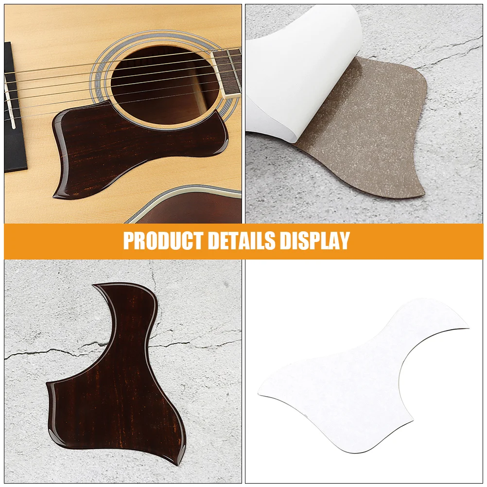 Collar de selección de guitarra, instrumentos de golpeador de grano de madera, pegatina de Pvc de plástico para acústica