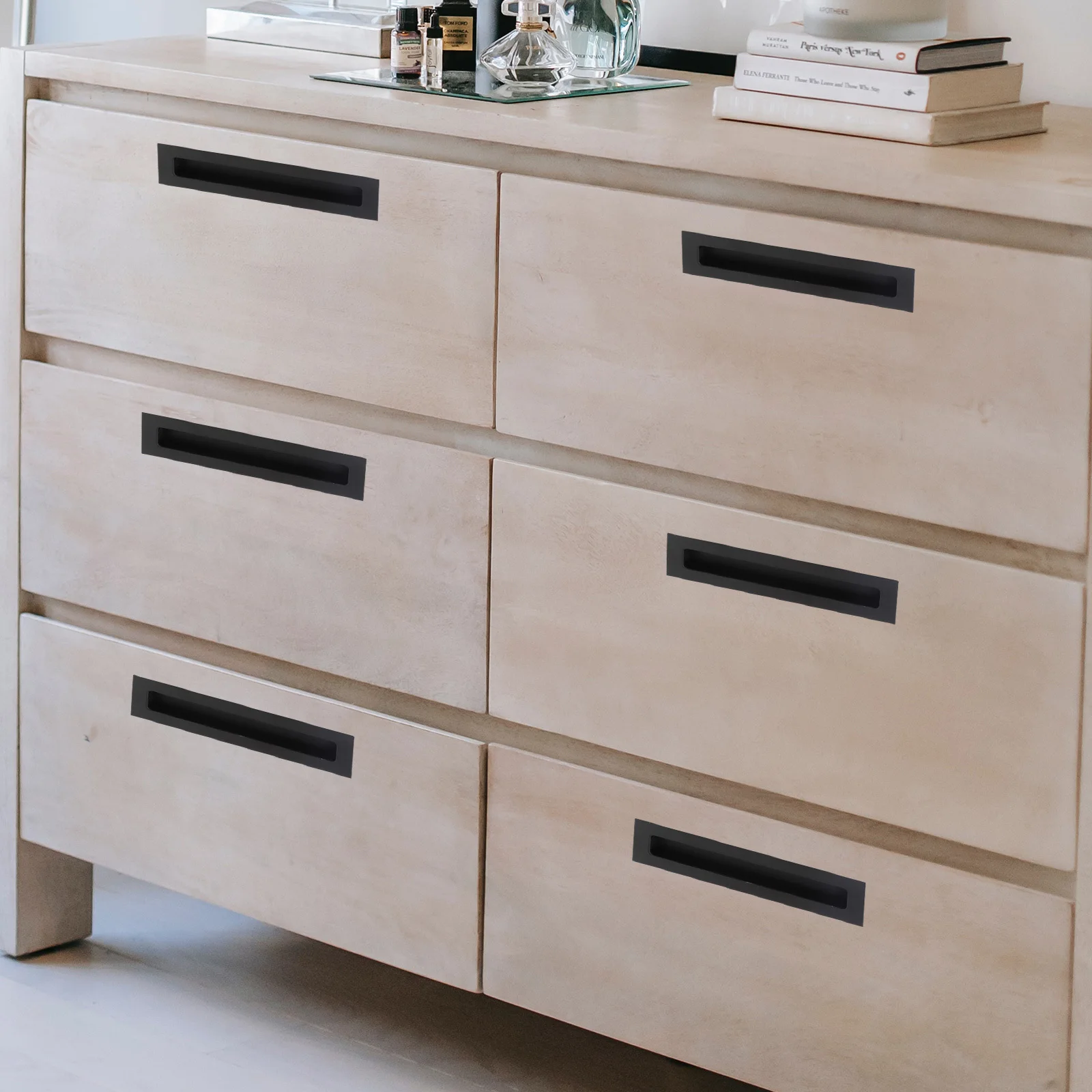 

Recessed Cabinet Door Handle Hidden Furniture Grip Durable Aluminum Alloy Sliding Door Pull Handle Anti-Rust Strong Load Bearing