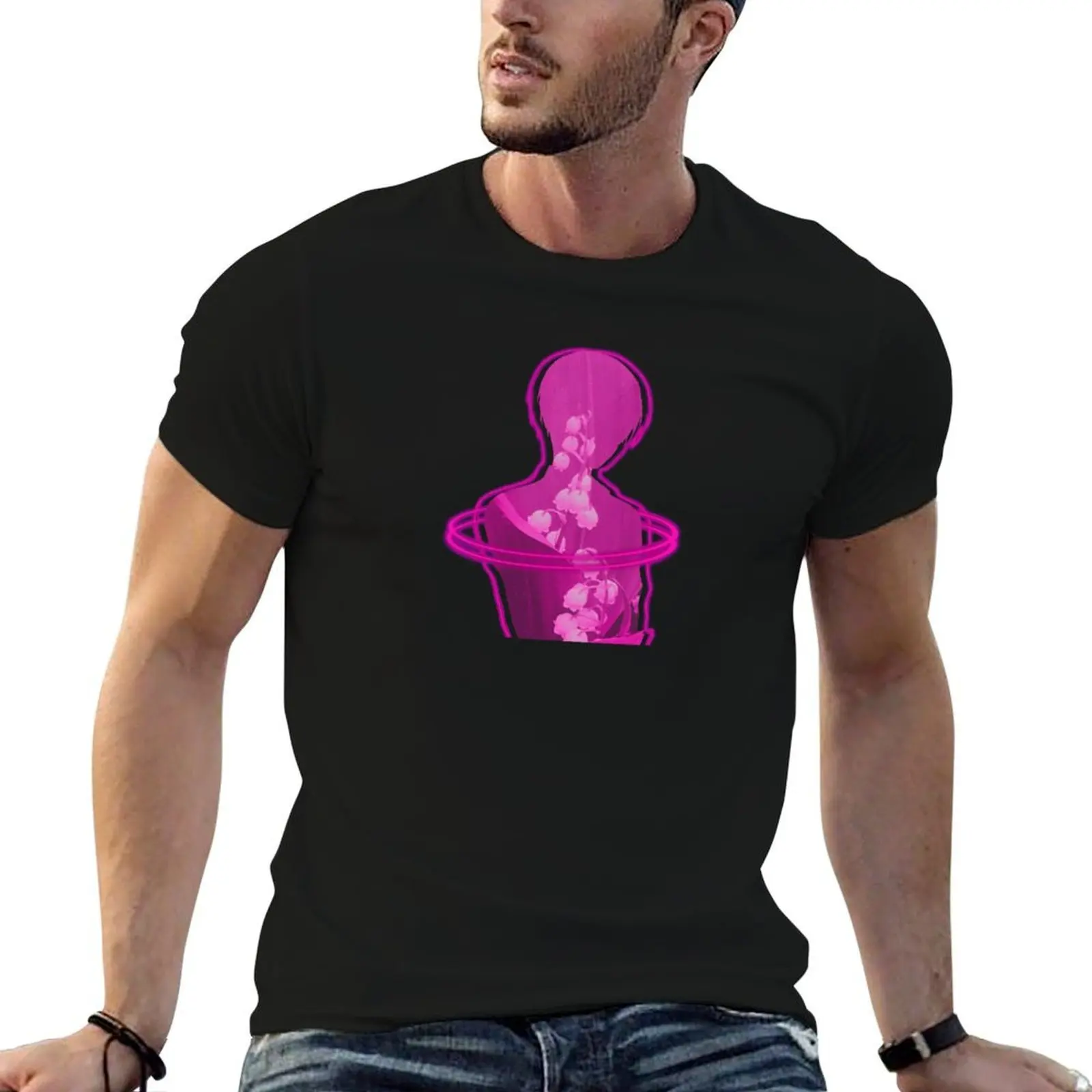 Camiseta Saeran, camisetas de anime, camisetas oversize, camiseta 100% algodón, camiseta con estampado personalizado