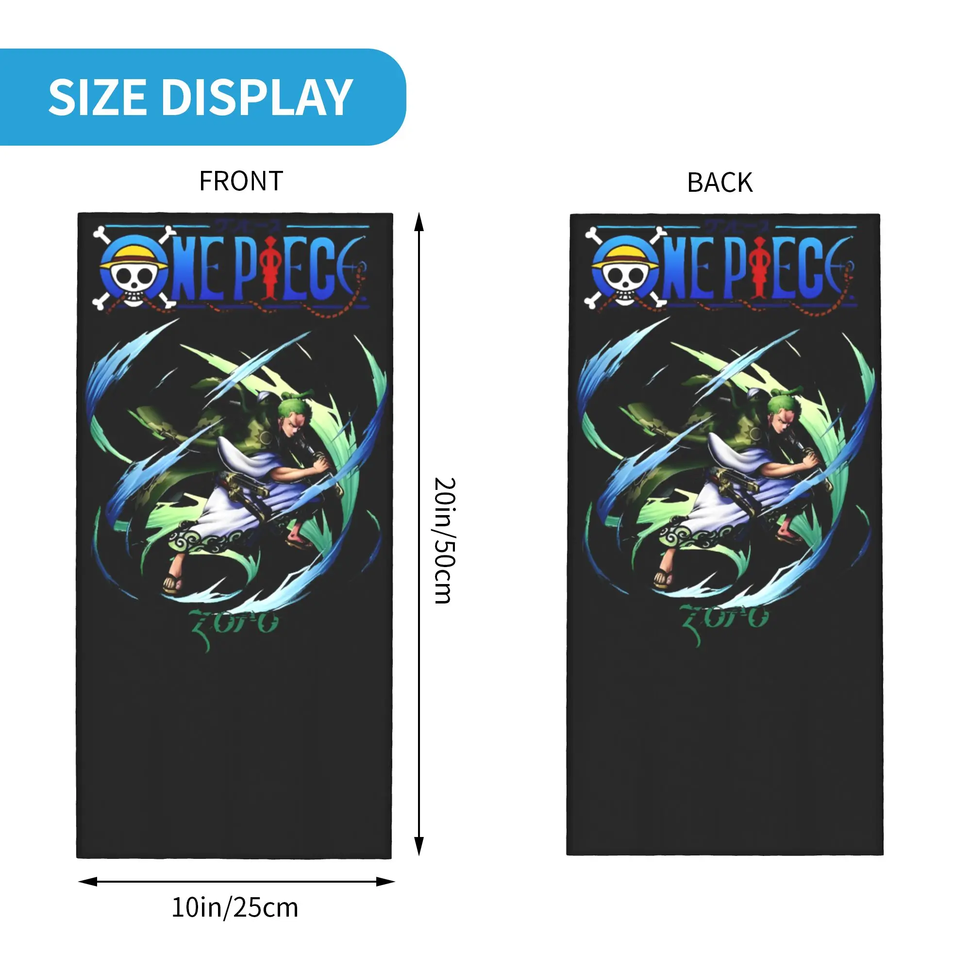 قطعة واحدة أنيمي زورو وشاح سحري إكسسوارات الرقبة الجراب باندانا وشاح الصيف تشغيل قناع الوجه للرجال النساء تنفس