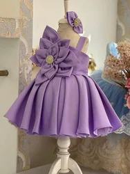 Vestido de fiesta de boda para niña pequeña, vestido de flores de princesa para bebé de 1 año, cumpleaños, graduación, 2024