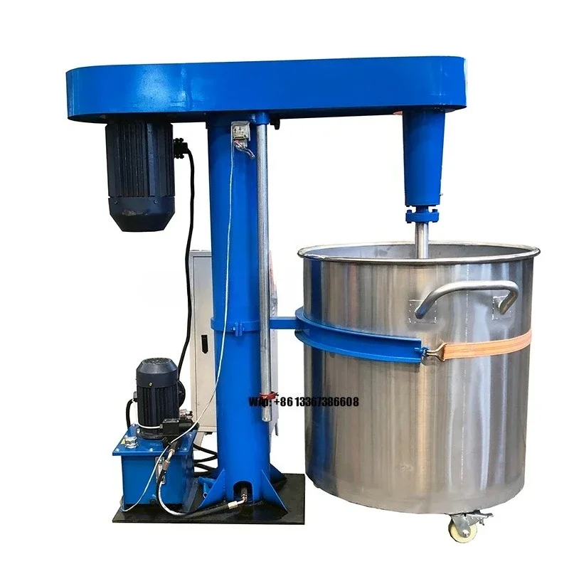 500-1000L Based Paint Dispersion Mixer 15KW Variable Speed Disperser Color Paste Dispersing Dissolver Mixer Machine