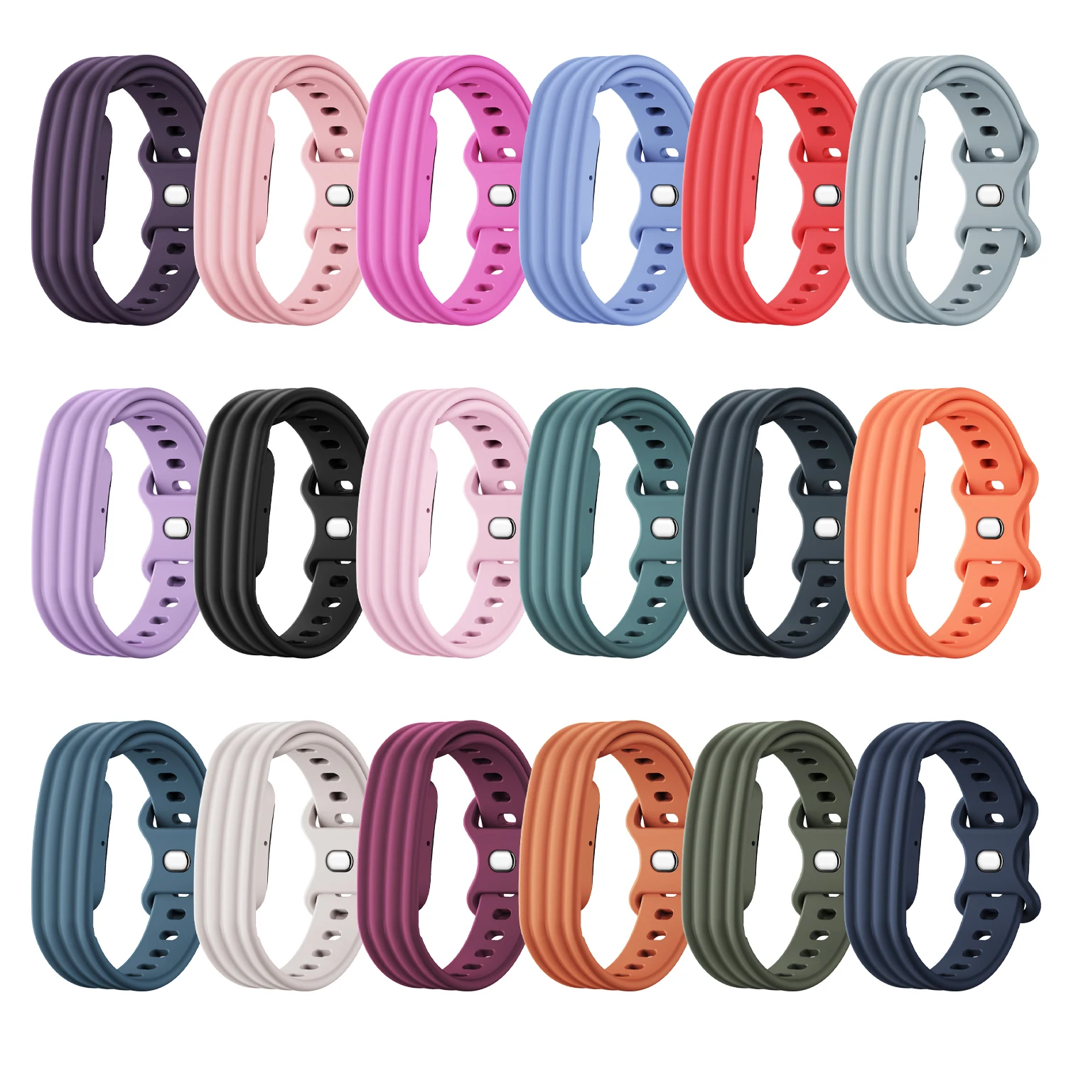 

Compatible Silicone Band for Fitbit Air Soft Skin Friendly Secure Hard Shell Coating Vibrant Colors