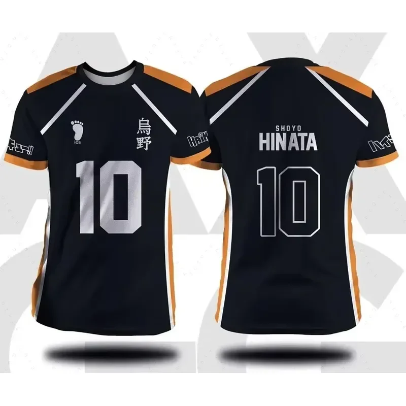 3D Digital Print Haikyuu Fukurodani Hinata Anime Cosplay Jersey 2026 Short Sleeve T Shirt Unisex Fashion Cycling Tee Kids Men