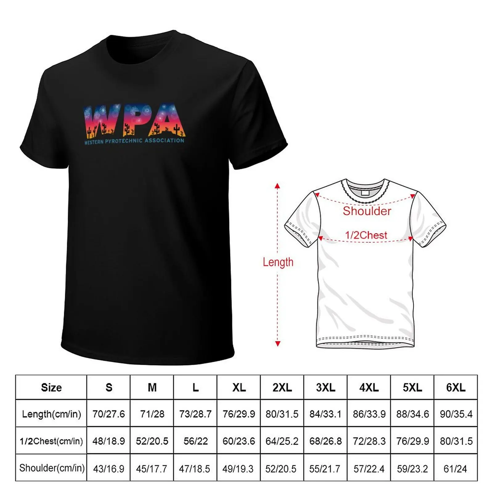 WPA Logo - Western Pyrotechnic Association, Inc. T-Shirt Casual Graphic Print Tee