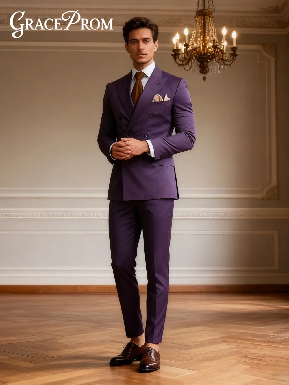 حار بيع مزدوجة الصدر الرجال البدلة مجموعة لحفل الزفاف الرسمي الأعمال 2 قطعة مجموعة البدلة الرجالية بما في ذلك سترة السراويل حسب الطلب #1