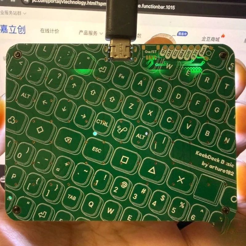 NEW Keebdeck Basic Mini Keyboard custom  Wired/Type-c 85X48MM Stm32f042 Chip+p5032ktr Backlight Usb Diy Silicone Keyboard