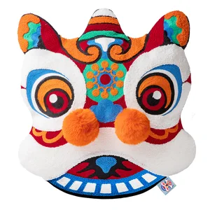 Chinese Dance 3D Lion Embroidered Pillow, Pillow Addicted Velvet With Stuffing, Sofa Pillow Back, Decorative Home 12 Main Sales Embroidered Pillows - №9