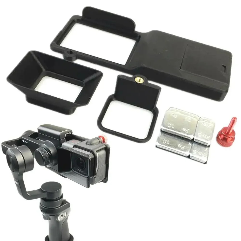 GoPro Hero 3 4 5 6 adaptador interruptor placa de montaje parasol para Osmo móvil cardán transferencia a cámara deportiva Gopro Hero 5/6