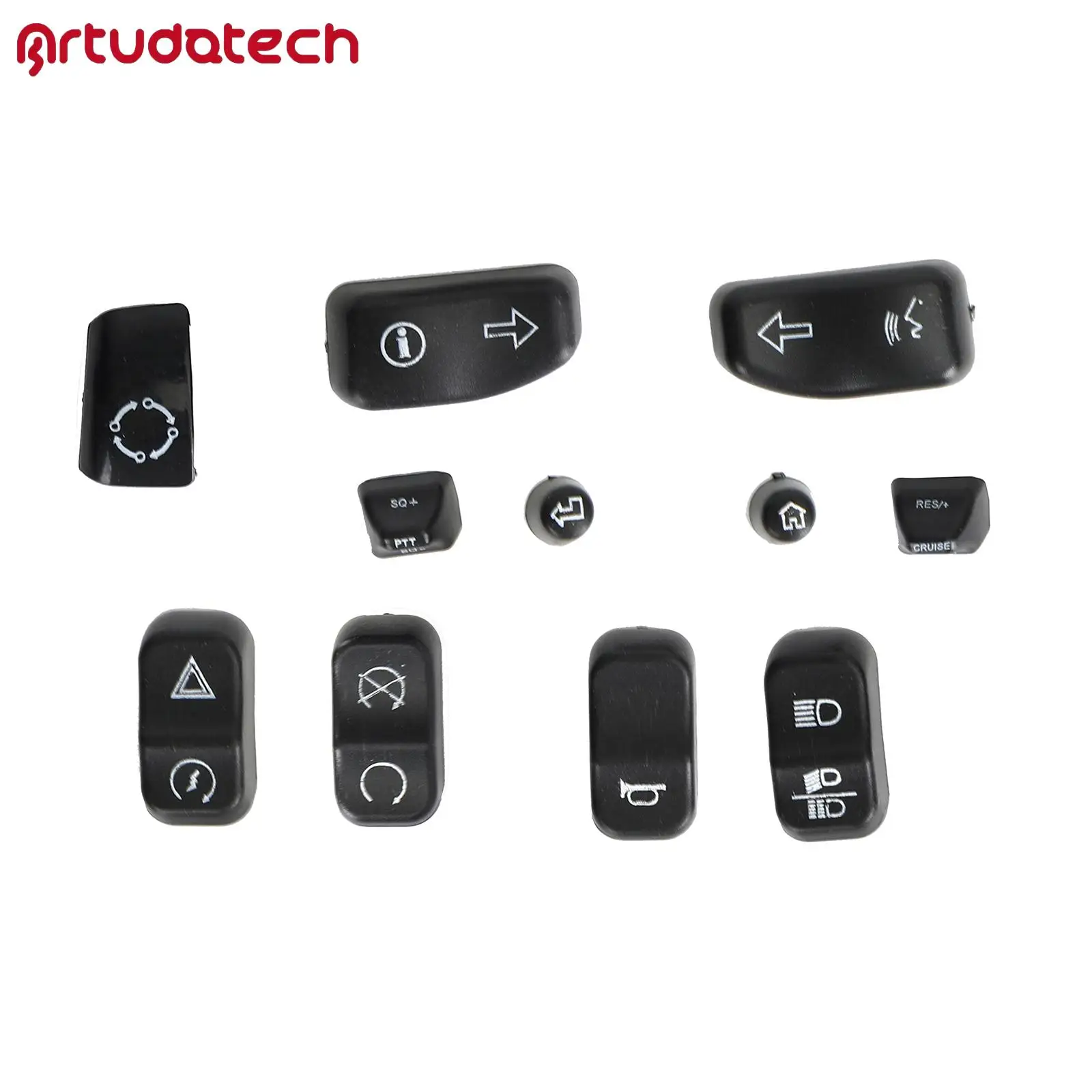 

Artudatech 11X Hand Control Switch Button Cap Fits for Glide Road King Models 2014 2015 2016 2017 2018 2019