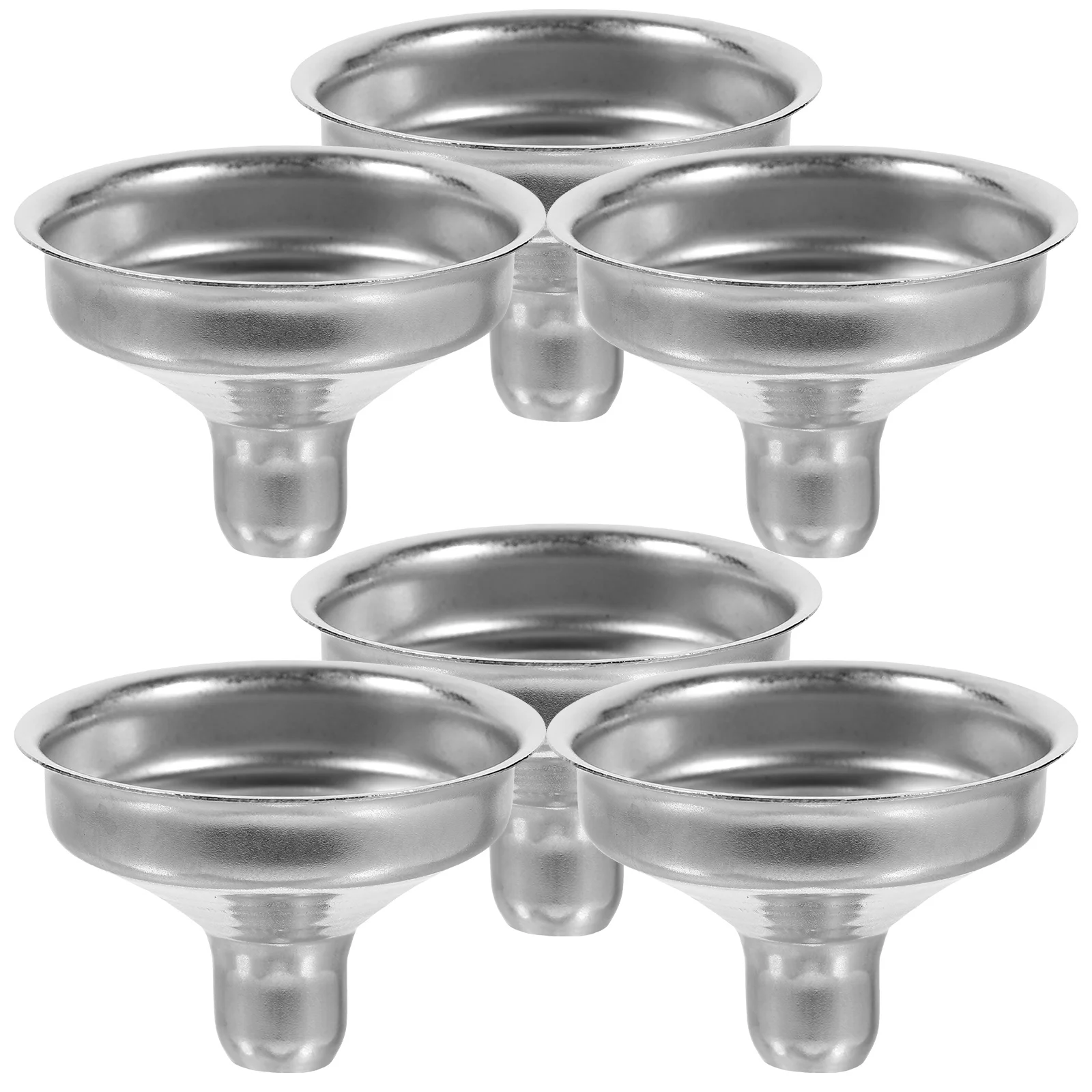 

6pcs Stainless Steel Funnel Portable Small for Bottles Kitchen Metal Funnels Liquid Vinegar Pigment